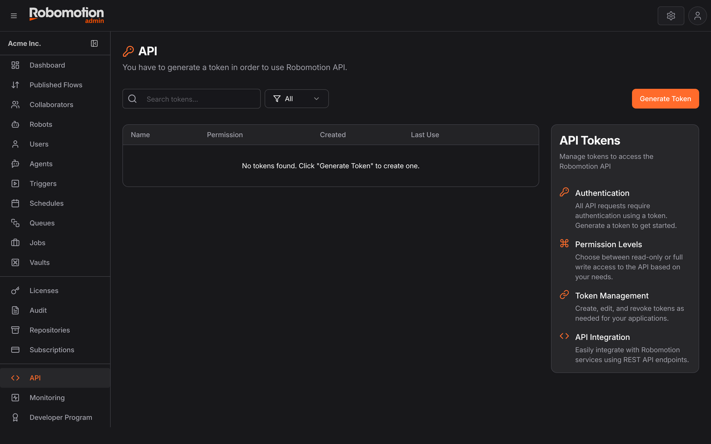 API Tokens