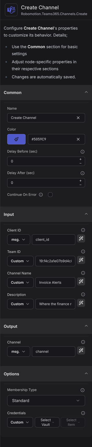 Create Channel