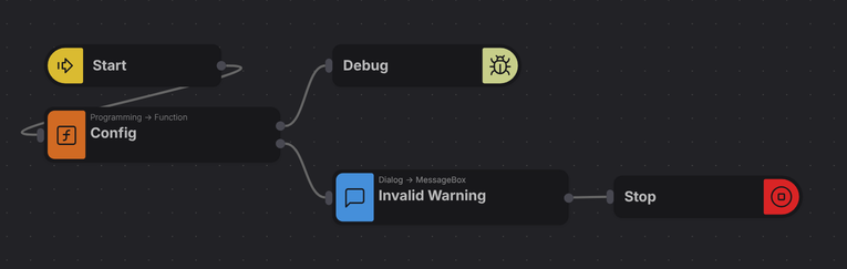 A Debug node in a flow