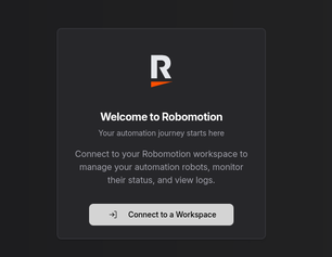 Robomotion Desktop, first run