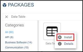 Packages download page