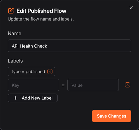 Edit a published flow