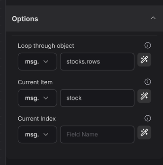 For Each Symbol Options
