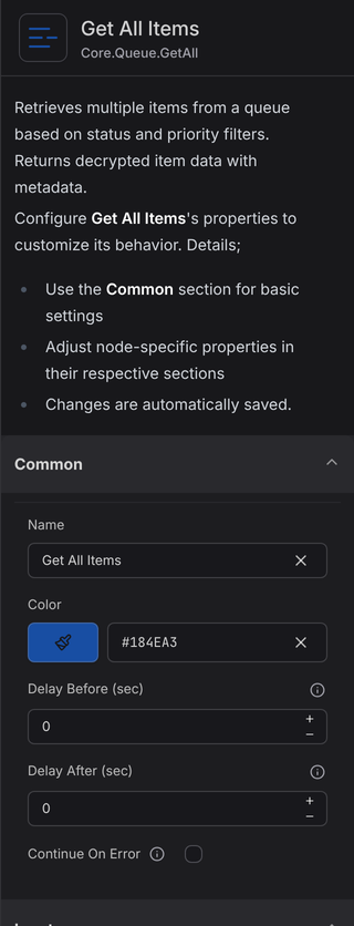 Get All Items Input
