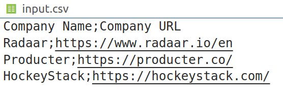 CSV File