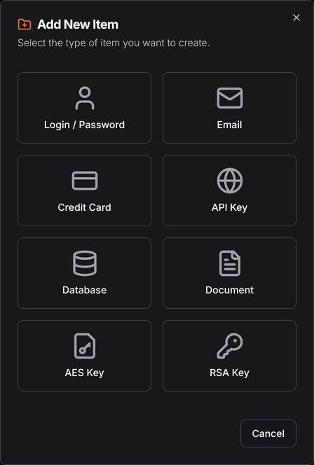 Add New Item