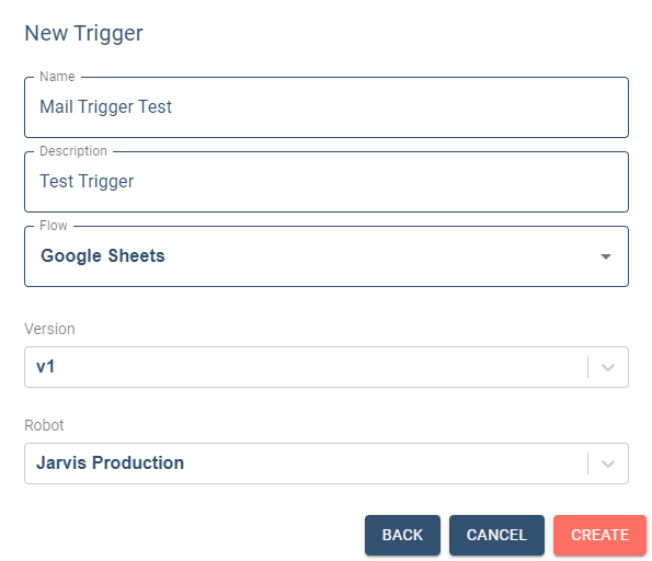 New Trigger Create