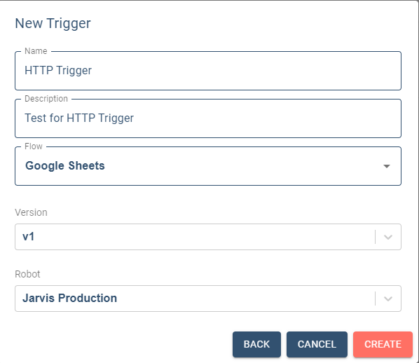 New Trigger Create