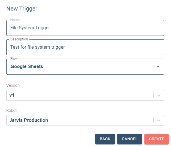 New Trigger Create