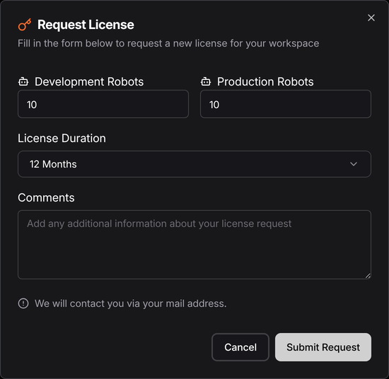 Request License