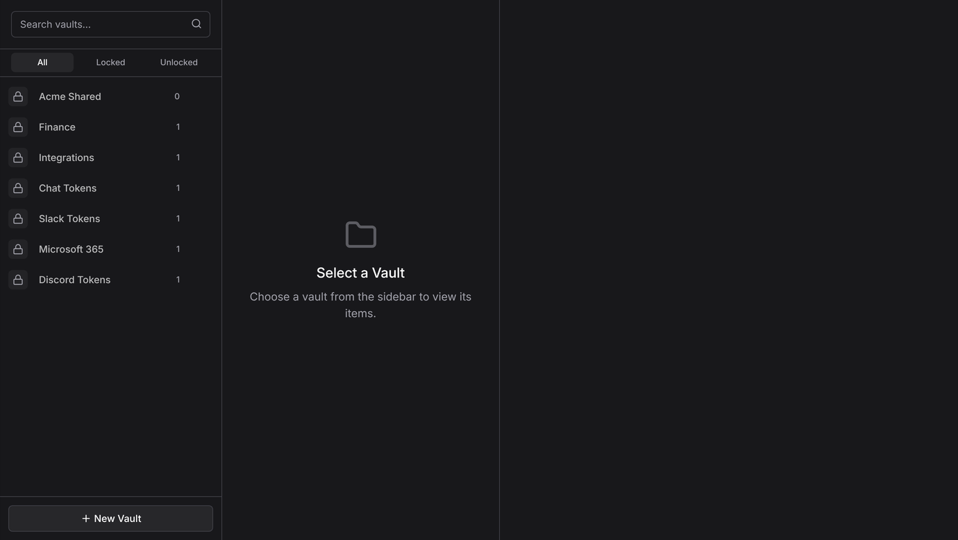Vault list