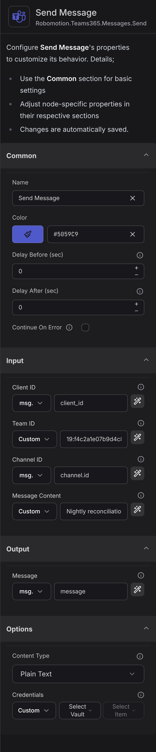 Send Channel Message