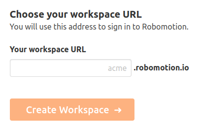 Workspace URL
